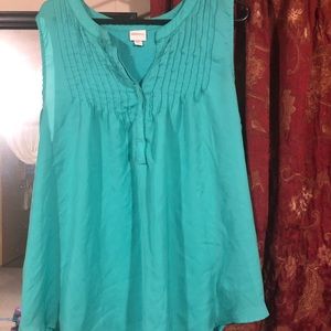 Merona teal tunic Sleeveless shirt